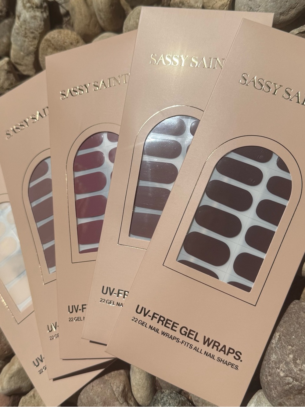 NEW Sassy Saint Neutral Gel Nail Wraps- Set of 5